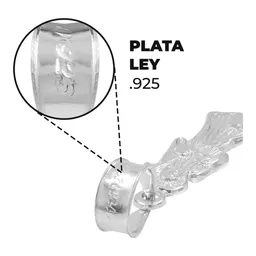 Collar Plata 925 Santa Muerte Hueca Mini Troquelada con Cadena - Imagen 6