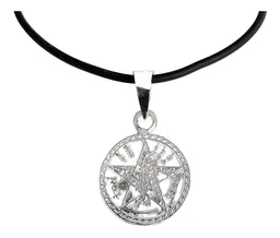 Collar Plata 925 Tetragrámaton Diamantado con Cordón Ajustable - Imagen 1