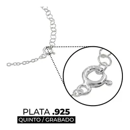 Collar Plata 925 Tréboles Negros Zirconia Ajustable para Mujer - Imagen 4