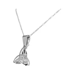 Collar Plata 925 Triqueta Celta con Zirconia Blanca - Imagen 1