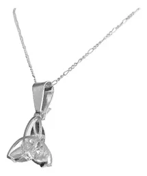 Collar Plata 925 Triqueta Celta con Zirconia Blanca - Imagen 1