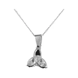 Collar Plata 925 Triqueta Celta con Zirconia Blanca - Imagen 2