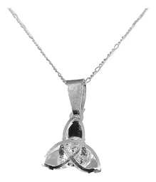Collar Plata 925 Triqueta Celta con Zirconia Blanca - Imagen 2