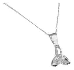 Collar Plata 925 Triqueta Celta con Zirconia Blanca - Imagen 3