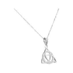 Collar Plata 925 Triqueta Celta Redonda con Zirconia Blanca - Imagen 3