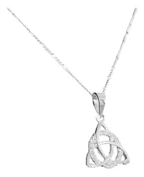 Collar Plata 925 Triqueta Celta Redonda con Zirconia Blanca - Imagen 3