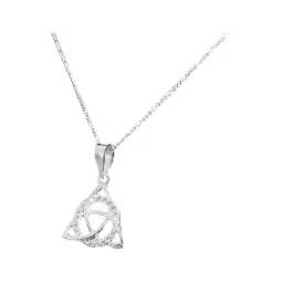 Collar Plata 925 Triqueta Celta Redonda con Zirconia Blanca - Imagen 4