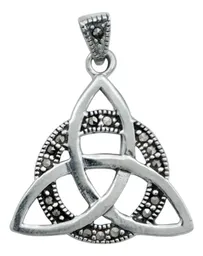 Collar Plata 925 Triqueta Zirconias Cadena Granito - Imagen 2