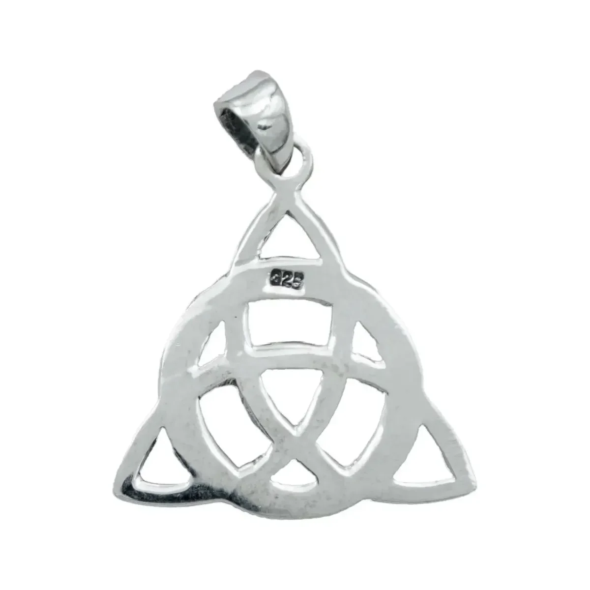 Collar Plata 925 Triqueta Zirconias Cadena Granito - Imagen 4