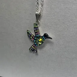 Collar Colibrí con Zirconia Plata .925 50cm Modelo 168 - Imagen 2