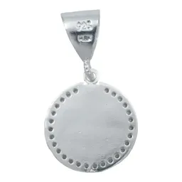 Collar Dije de Graduación Plata .925 con Zirconia Cadena Barbada - Imagen 4