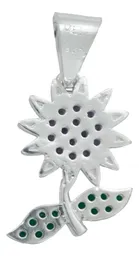 Collar Plata Esterlina 925 Flor Zirconia Violeta para Mujer - Imagen 4