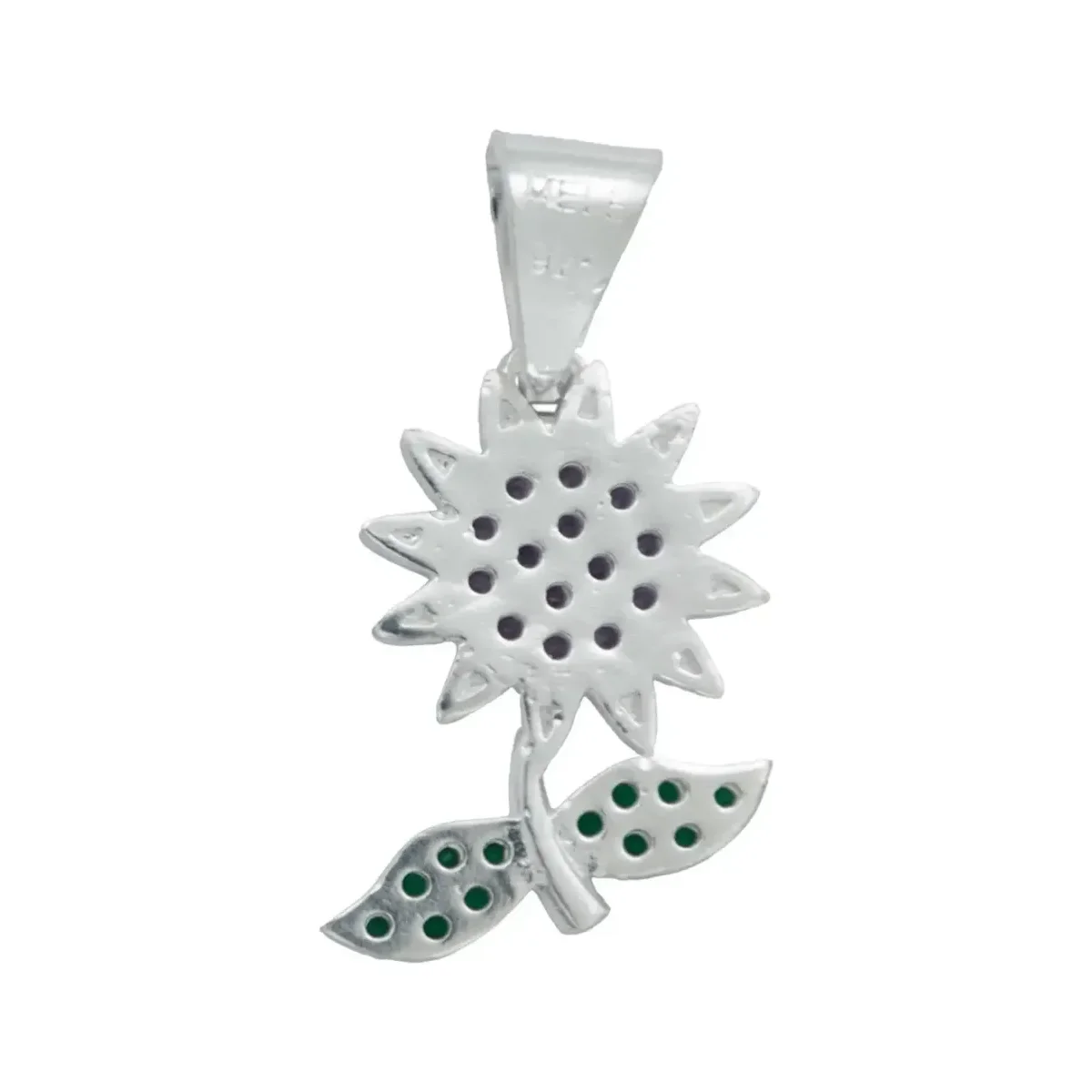 Collar Plata Esterlina 925 Flor Zirconia Violeta para Mujer - Imagen 4