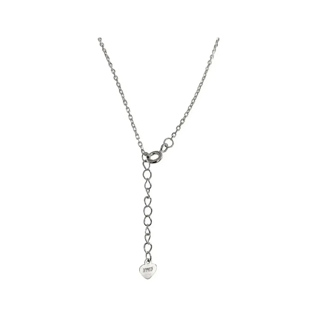 Collar Plata Ley .925 Diseño Infinito con Zirconia - Imagen 4