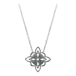 Collar Plata Ley 925 Nudo de Bruja con Triqueta Símbolo de Protección - Imagen 1