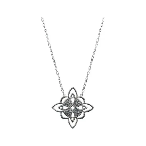 Collar Plata Ley 925 Nudo de Bruja con Triqueta Símbolo de Protección - Imagen 1