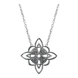 Collar Plata Ley 925 Nudo de Bruja con Triqueta Símbolo de Protección - Imagen 2