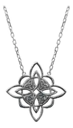 Collar Plata Ley 925 Nudo de Bruja con Triqueta Símbolo de Protección - Imagen 2