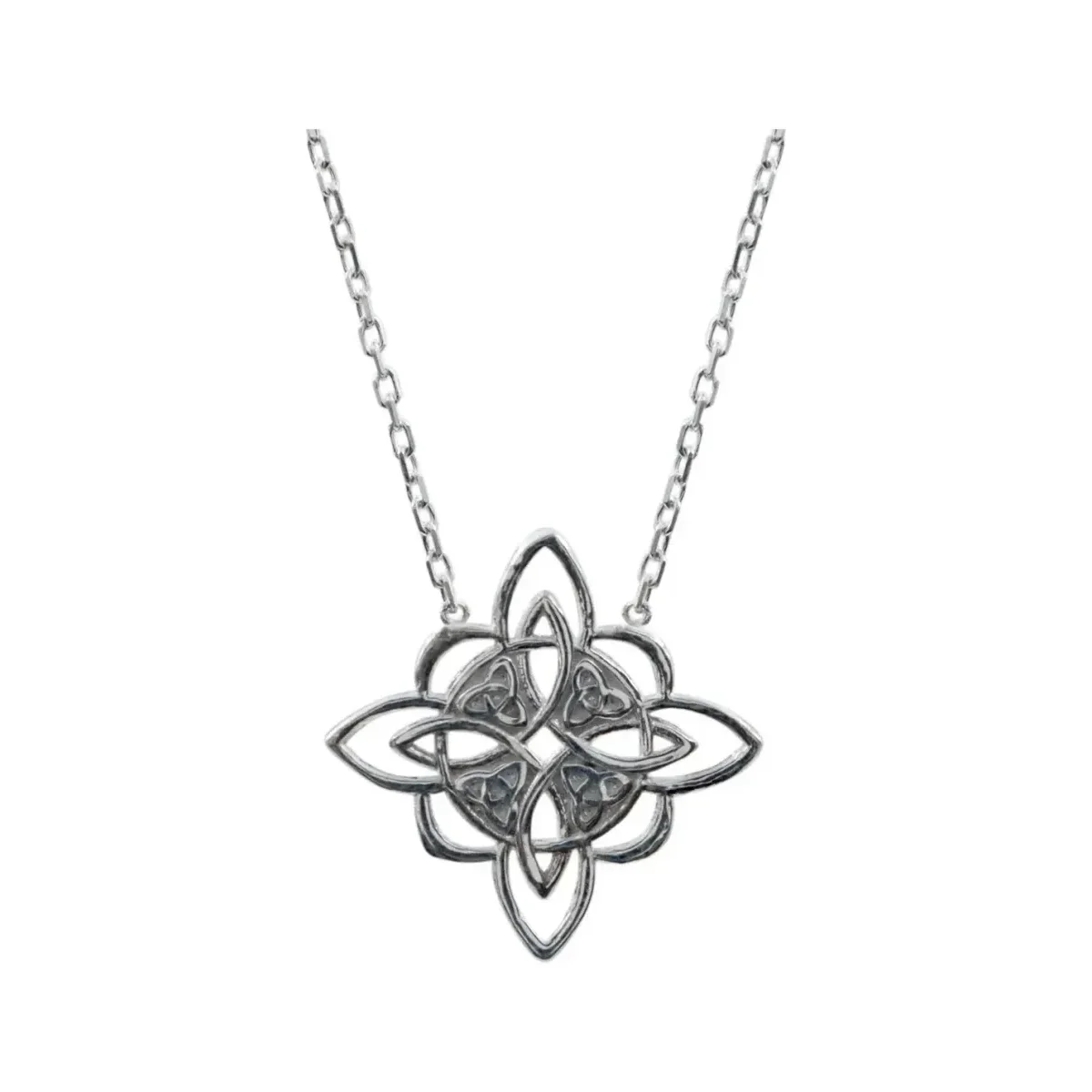 Collar Plata Ley 925 Nudo de Bruja con Triqueta Símbolo de Protección - Imagen 2
