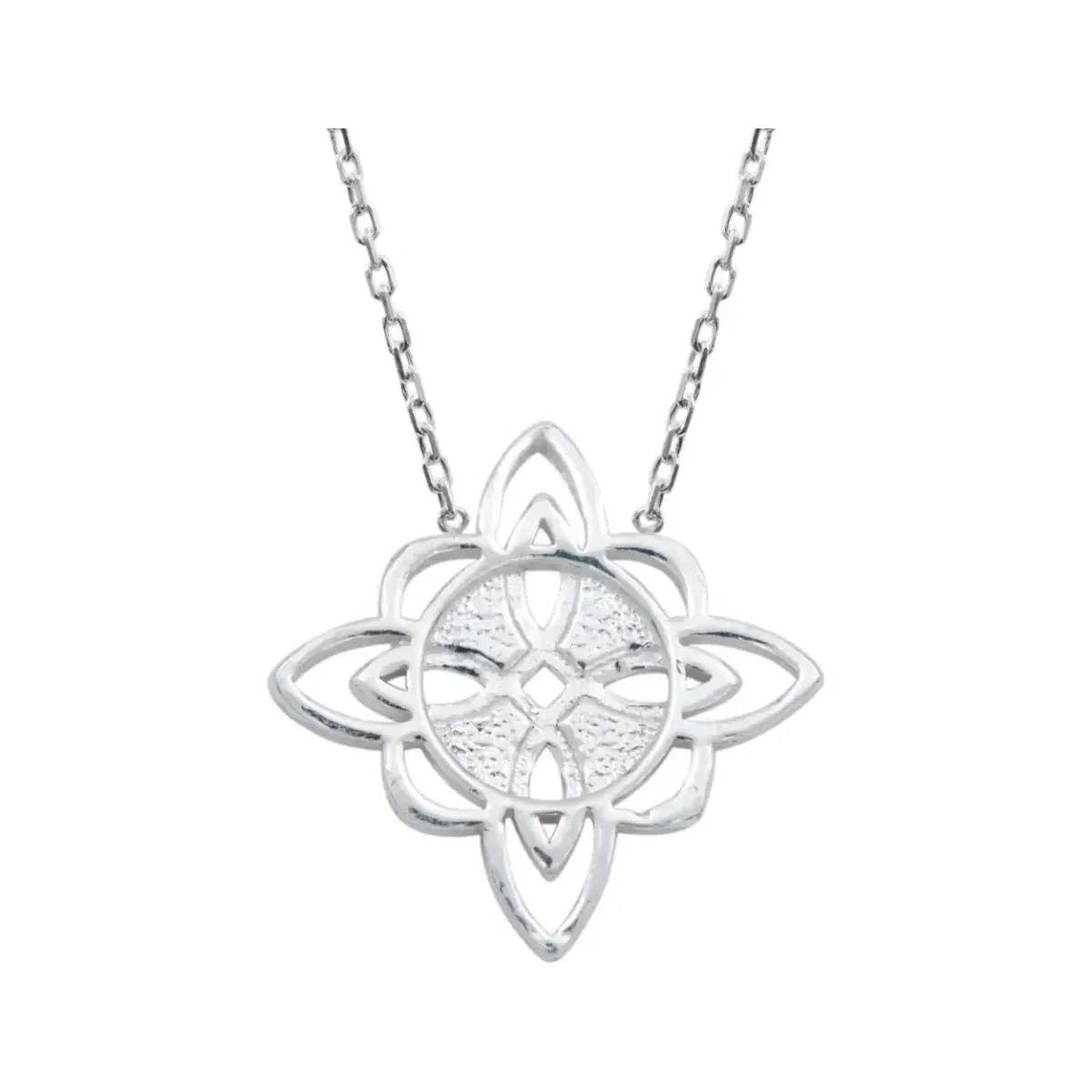 Collar Plata Ley 925 Nudo de Bruja con Triqueta Símbolo de Protección - Imagen 3