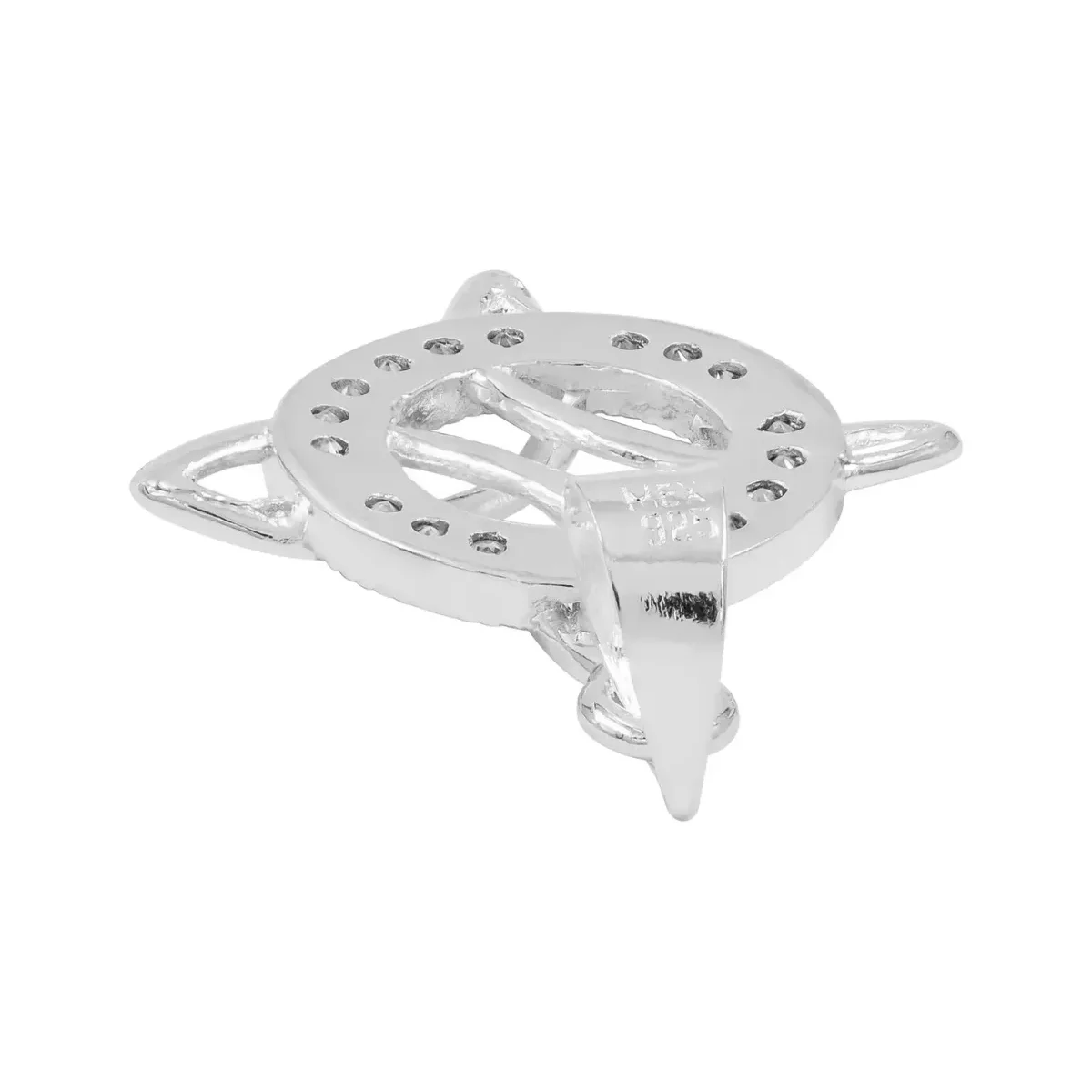 Collar Plata Ley .925 Nudo de Bruja Zirconias Blancas 50cm - Imagen 3