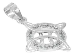 Collar Plata Ley .925 Nudo de Bruja Zirconias Blancas 50cm - Imagen 5