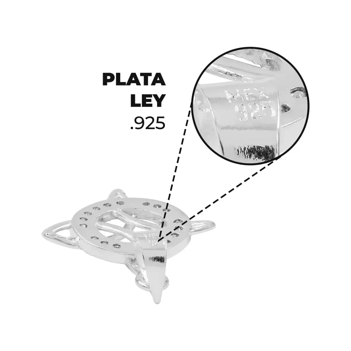 Collar Plata Ley .925 Nudo de Bruja Zirconias Blancas 50cm - Imagen 6