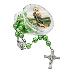 Collar Rosario San Judas Tadeo Verde 80 cm Cadena Vínculo - Imagen 2