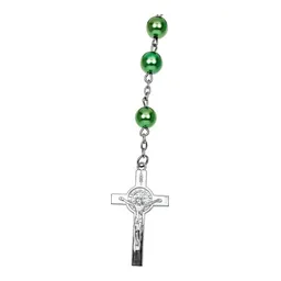 Collar Rosario San Judas Tadeo Verde 80 cm Cadena Vínculo - Imagen 3