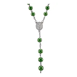 Collar Rosario San Judas Tadeo Verde 80 cm Cadena Vínculo - Imagen 4