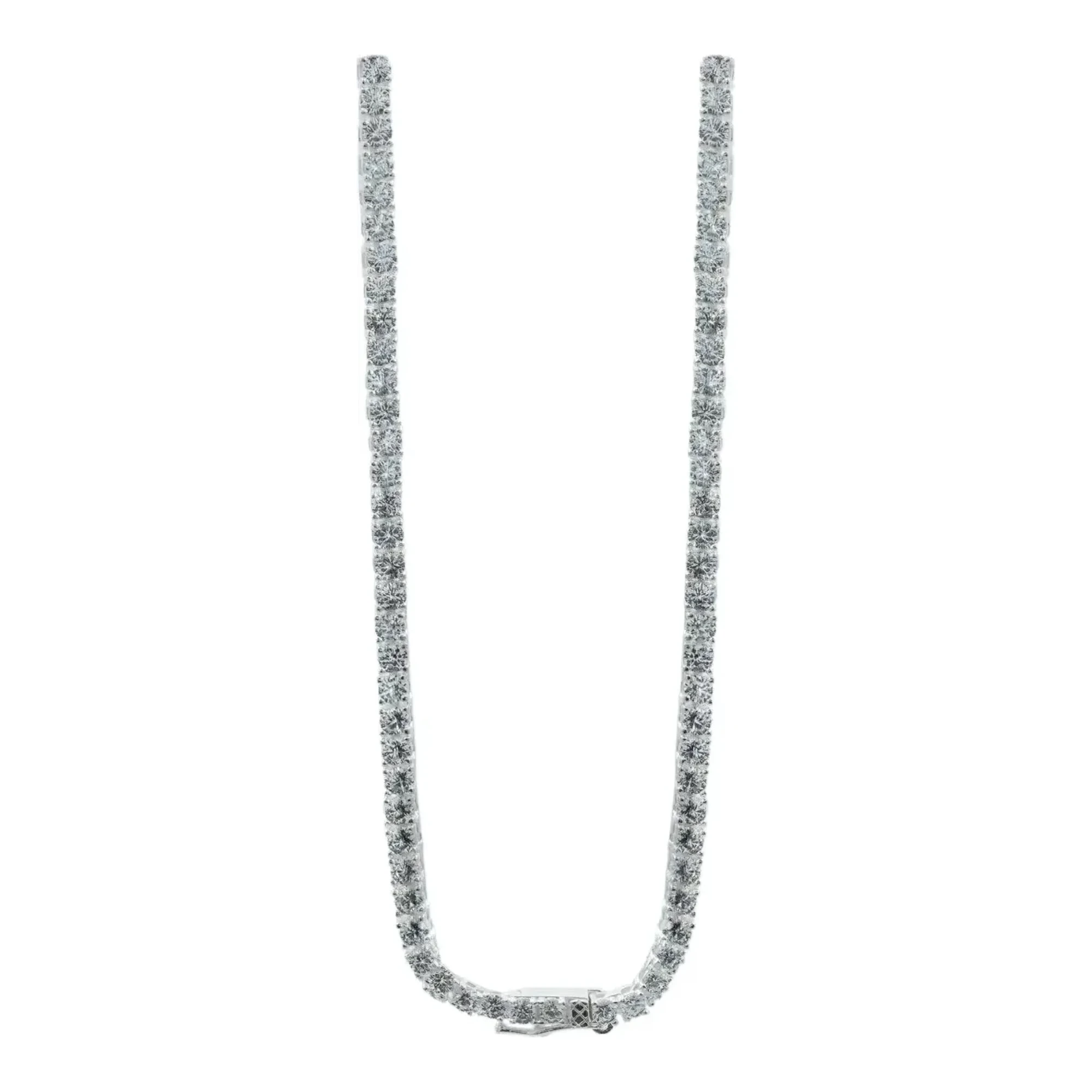 Collar Tenis Plata .925 con Zirconias transparentes, 45cm. Joyería de autor plata, diseño moderno y brillo, ideal para choker
