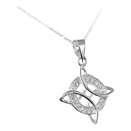 Conjunto Cadena Aretes Plata 925 Nudo Bruja con Zirconias Joyería Artesanal - Imagen 7