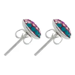Conjunto Collar Aretes Plata 925 Colibrí con Piedras Multicolor Artesanal - Imagen 4