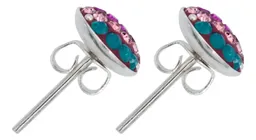 Conjunto Collar Aretes Plata 925 Colibrí con Piedras Multicolor Artesanal - Imagen 4