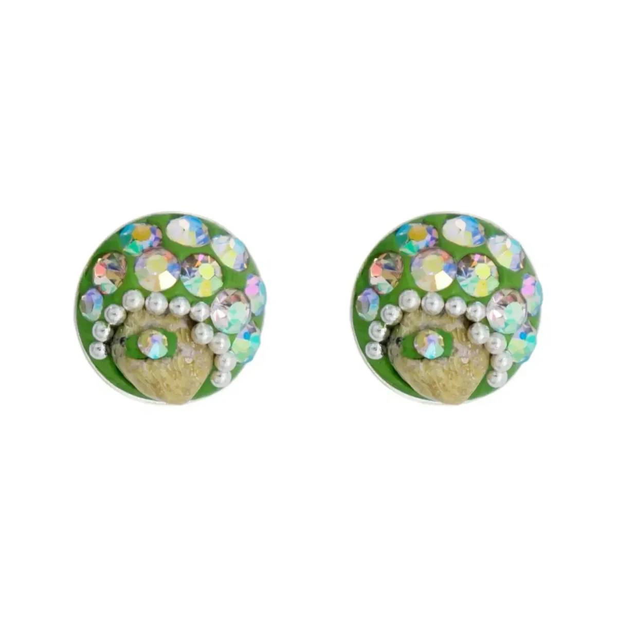 Conjunto Collar Dije Colibrí Plata 925 con Piedrería Verde Artesanal - Imagen 3