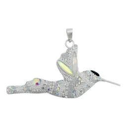 Conjunto Collar Dije Colibrí Plata 925 Piedrería Multicolor - Imagen 2