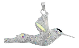 Conjunto Collar Dije Colibrí Plata 925 Piedrería Multicolor - Imagen 2