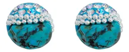 Conjunto Collar y Aretes Plata 925 Colibrí con Piedrería Celeste - Imagen 3