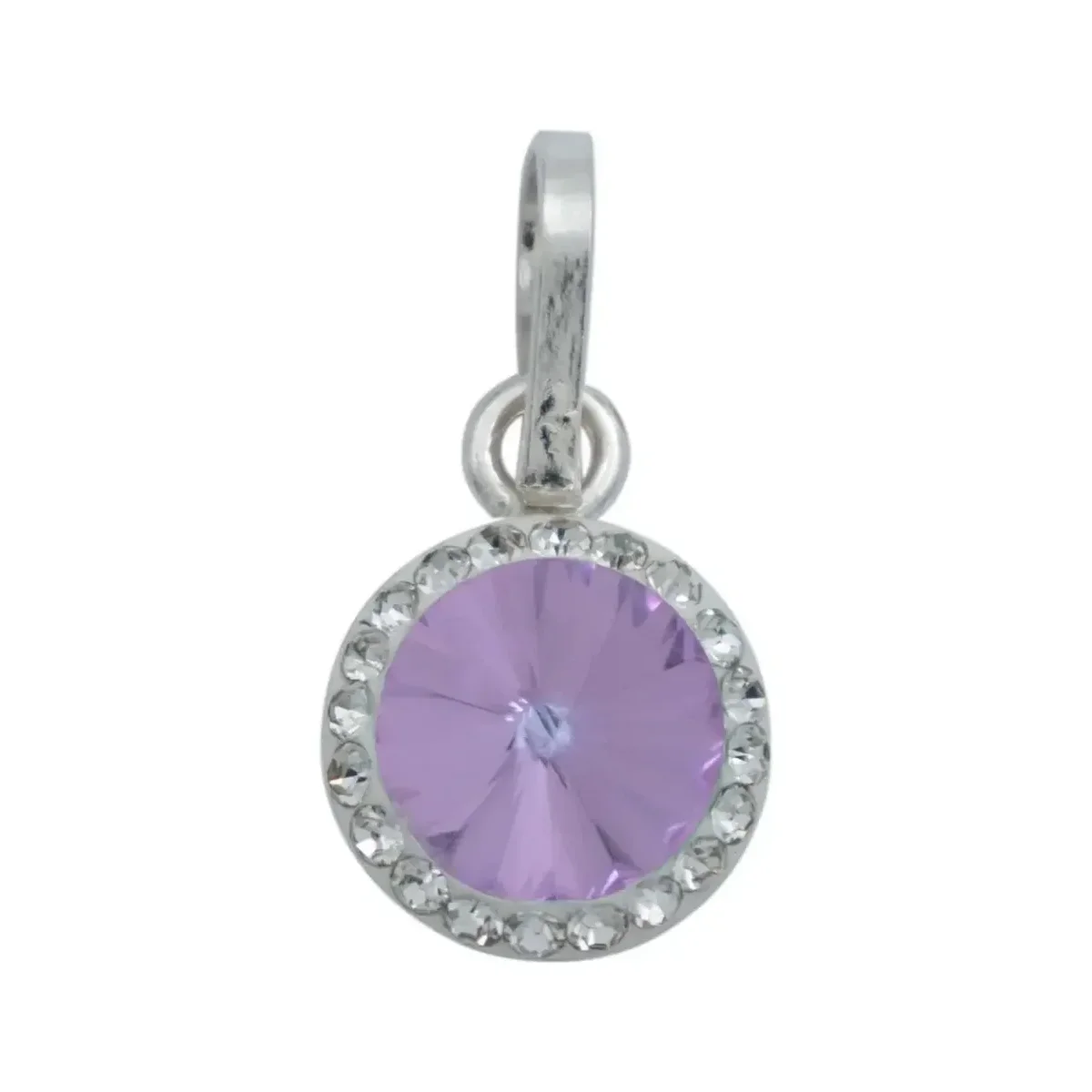 Conjunto Collar y Aretes Plata 925 Cristal Violeta Mujer - Imagen 3