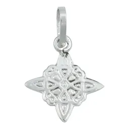 Conjunto Dije Aretes Cadena Plata 925 Nudo de Bruja Artesanal - Imagen 5
