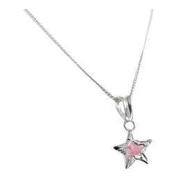 Conjunto Dije Aretes Estrella Plata 925 con Zirconia Rosa - Imagen 4