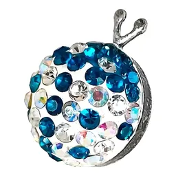 Conjunto Dije Aretes Plata 925 Mariquita Zirconia Azul - Imagen 6