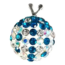 Conjunto Dije Aretes Plata 925 Mariquita Zirconia Azul - Imagen 7