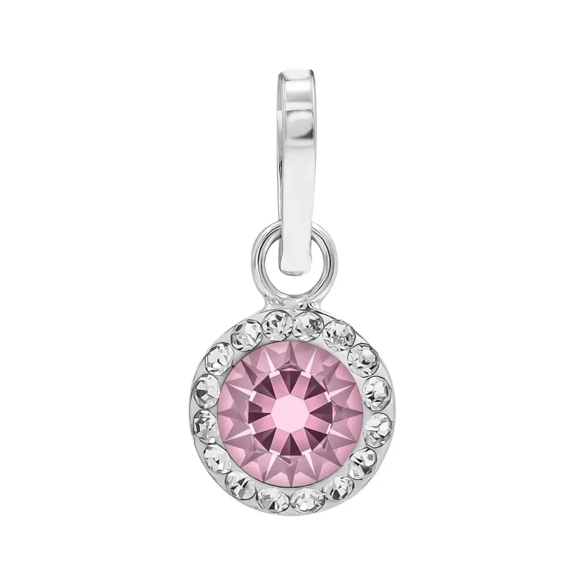 Conjunto Dije Aretes Plata 925 Zirconia Rosa Joyería Mujer - Imagen 3