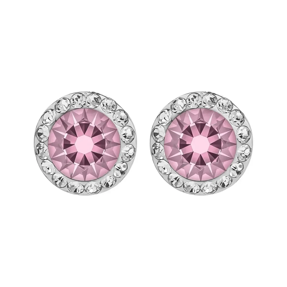 Conjunto Dije Aretes Plata 925 Zirconia Rosa Joyería Mujer - Imagen 7