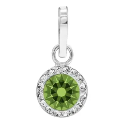 Conjunto Dije Aretes Plata 925 Zirconia Verde Brillante - Imagen 3