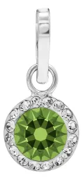 Conjunto Dije Aretes Plata 925 Zirconia Verde Brillante - Imagen 3
