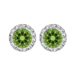 Conjunto Dije Aretes Plata 925 Zirconia Verde Brillante - Imagen 7