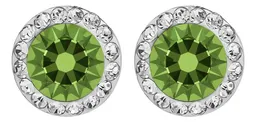Conjunto Dije Aretes Plata 925 Zirconia Verde Brillante - Imagen 7