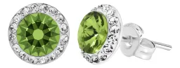 Conjunto Dije Aretes Plata 925 Zirconia Verde Brillante - Imagen 8